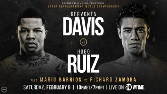 Hugo Ruiz replaces injured Abner Mares in WBA Super Featherweight title fight vs Gervonta Davis February 9 on Showtime