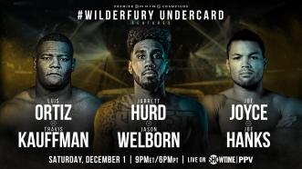 Unified 154-pound champion Jarrett Hurd returns to the ring Dec. 1 on the Wilder vs Fury Showtime PPV card 