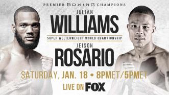 Unified 154-LB Champ Julian Williams makes Philly homecoming defense vs Jeison Rosario Jan. 18 on FOX