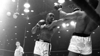 Sonny Liston takes a shot at Cassius Clay in 1964.