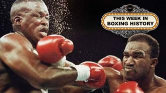 Evander Holyfield and Buster Douglas