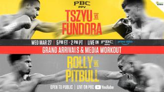 Grand Arrivals & Fighter Media Workout | #TszyuFundora & #RollyPitbull