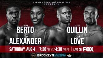 Berto vs Alexander and Quillin vs Love PREVIEW: August 4, 2018