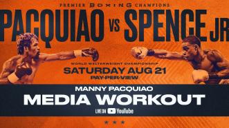 Manny Pacquiao Media Workout | #PacquiaoSpence