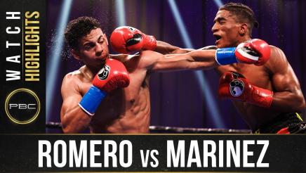 Romero vs Marinez - Watch Fight Highlights | August 15, 2020